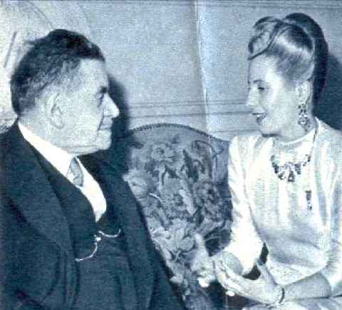 EDOUARD HERRIOT Y EVA PERON